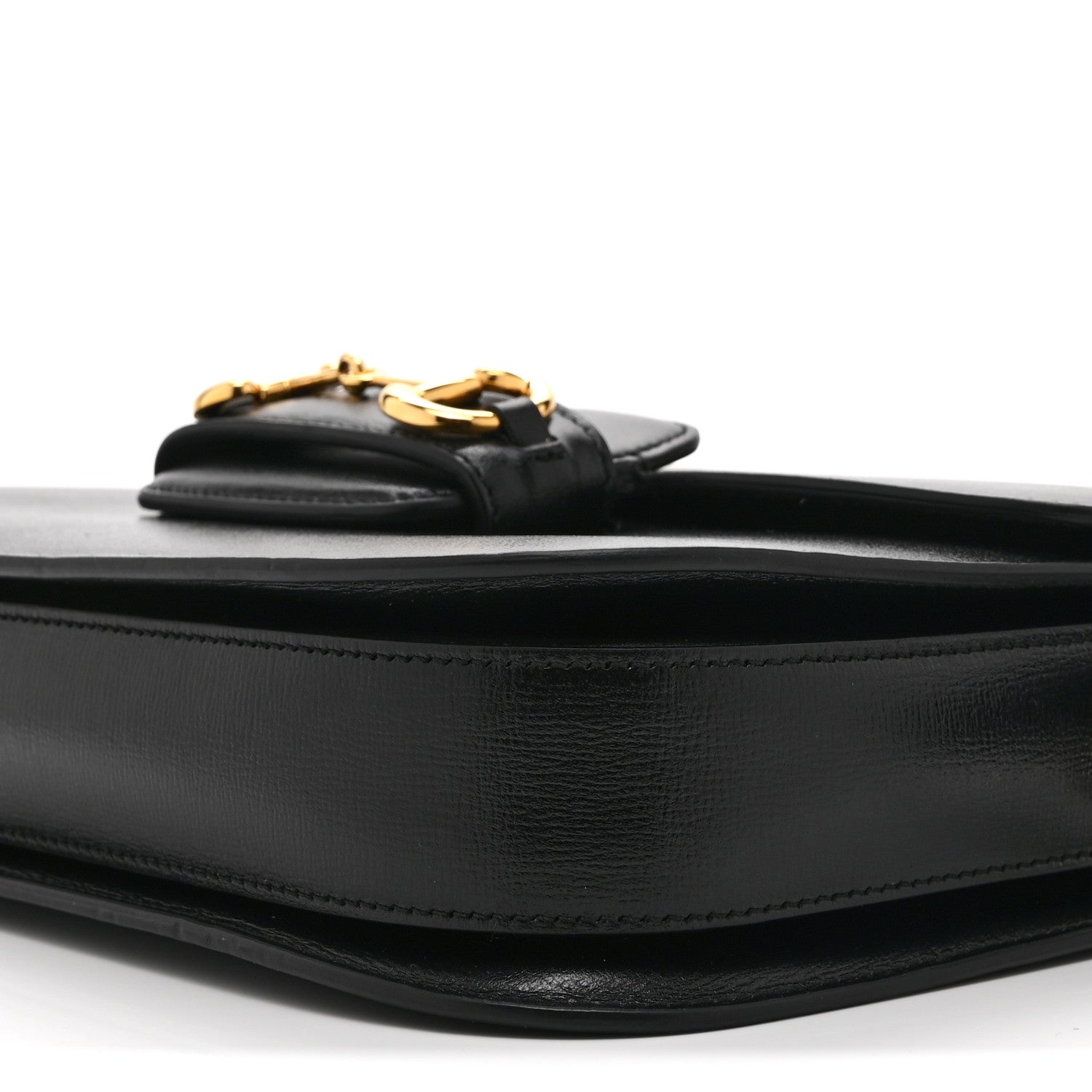 Azalea Calfskin Horsebit 1955 Shoulder Bag Black
