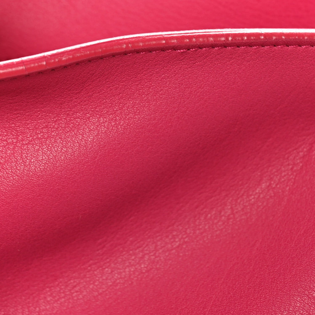 Calfskin Large Classic Y Cabas Fuchsia