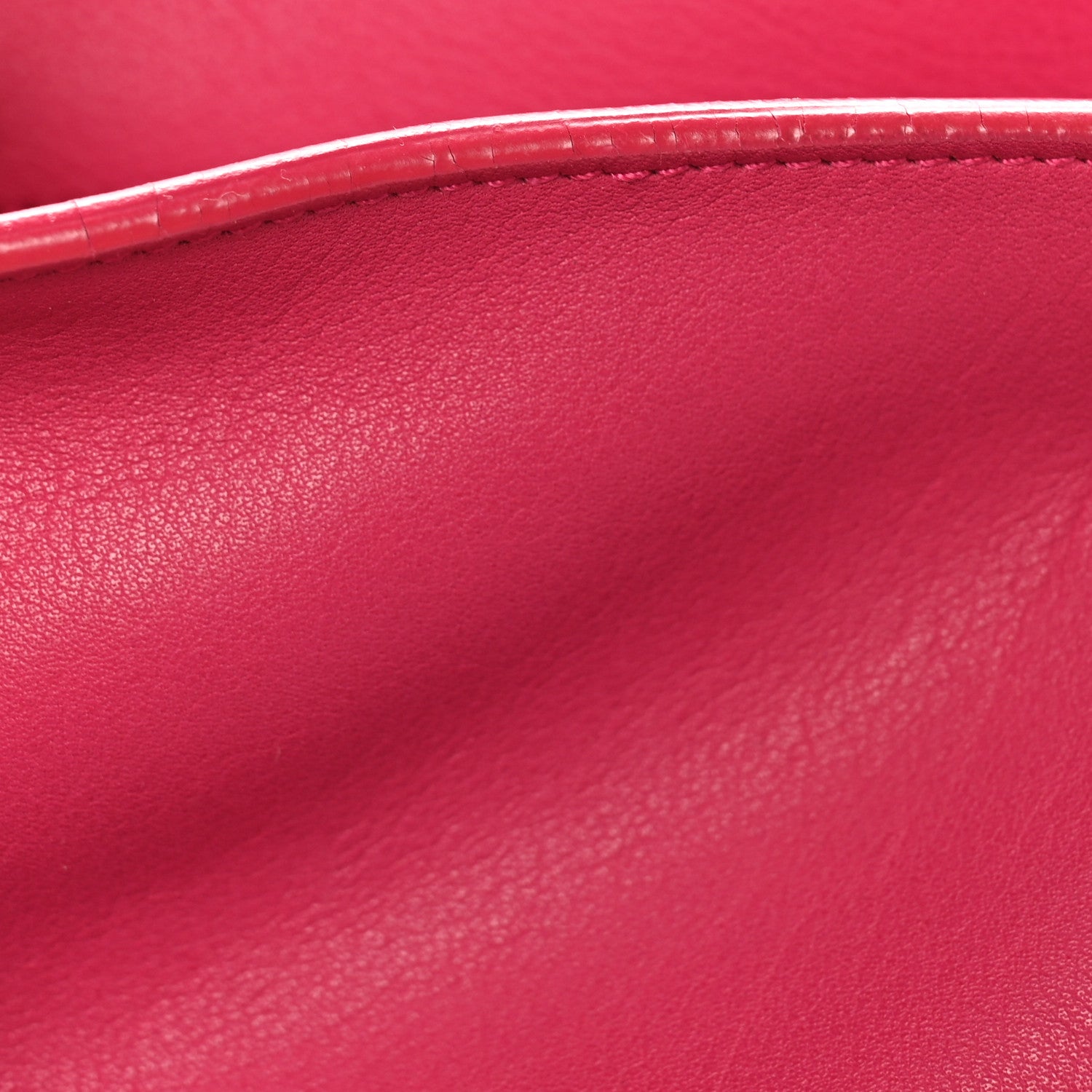 Calfskin Large Classic Y Cabas Fuchsia