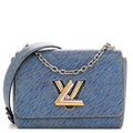 Epi Twist Shoulder Bag MM Denim Light