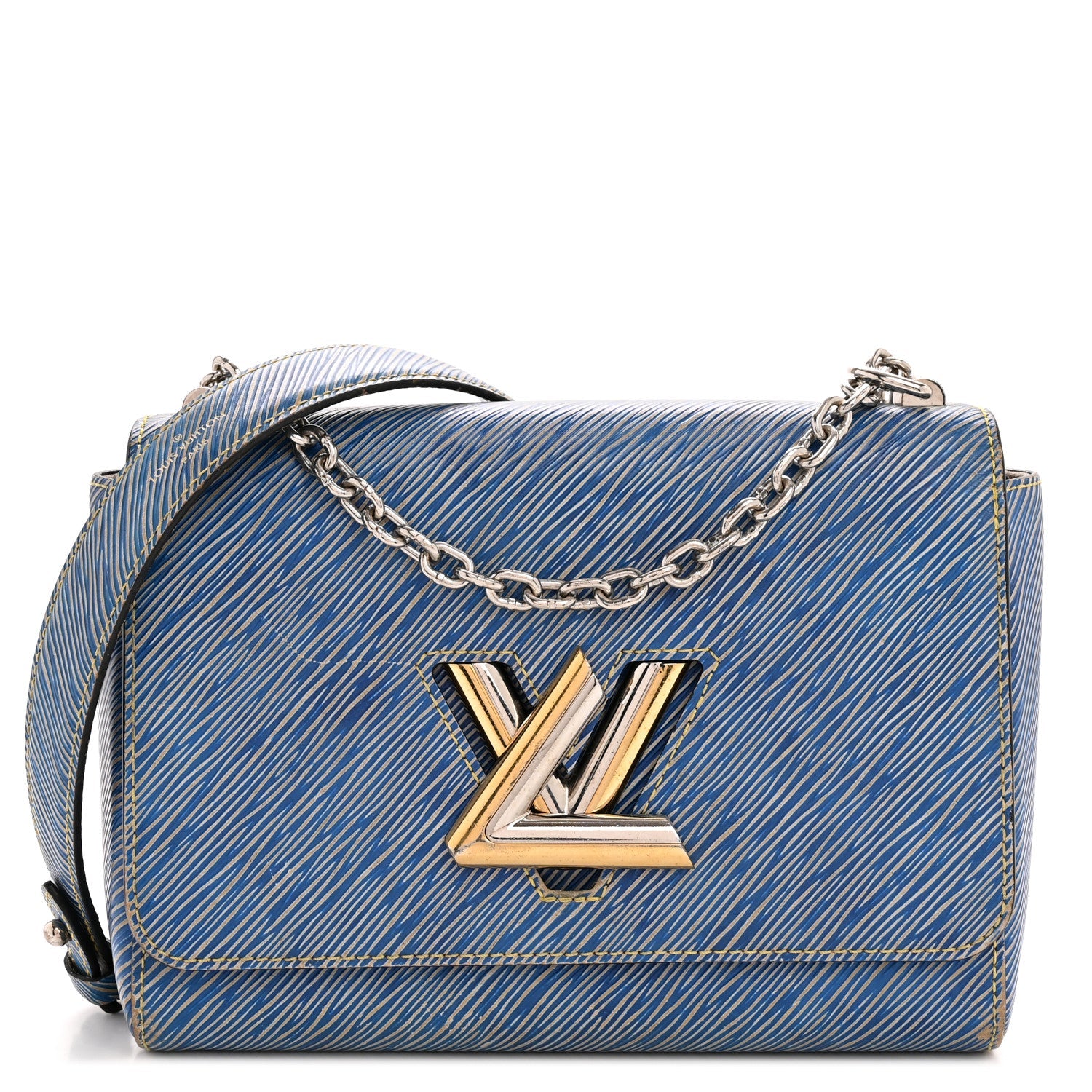 Epi Twist Shoulder Bag MM Denim Light