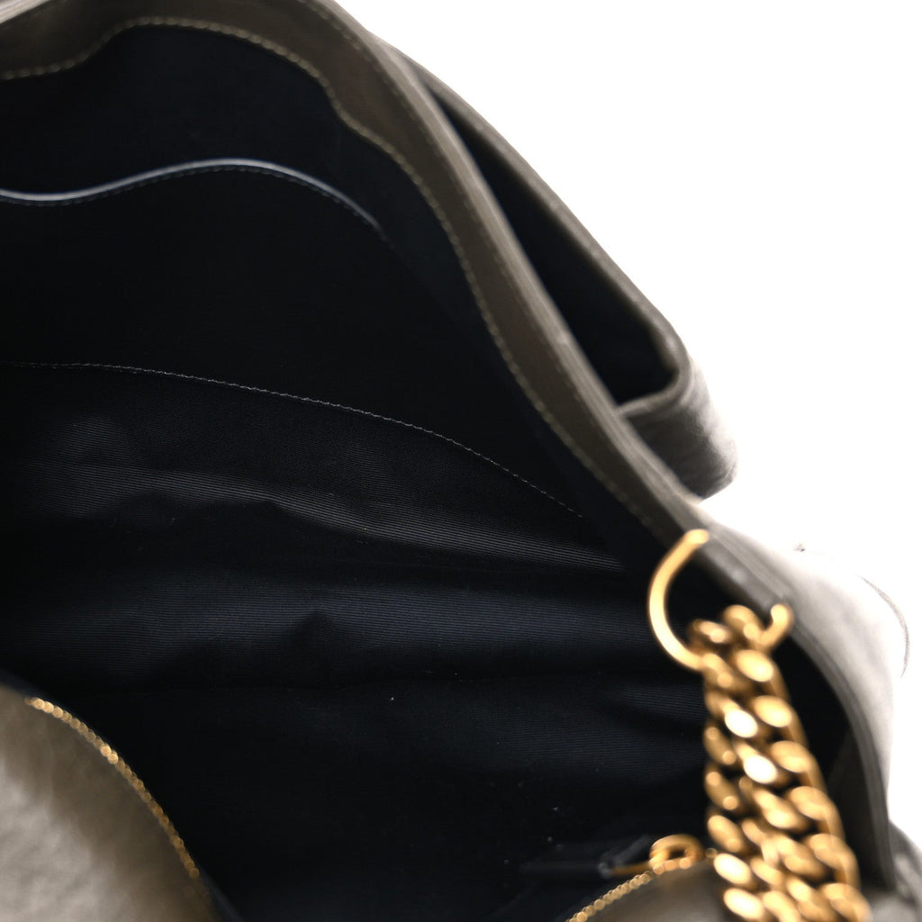Grained Lambskin Monogram Large Niki Chain Satchel Light Musk