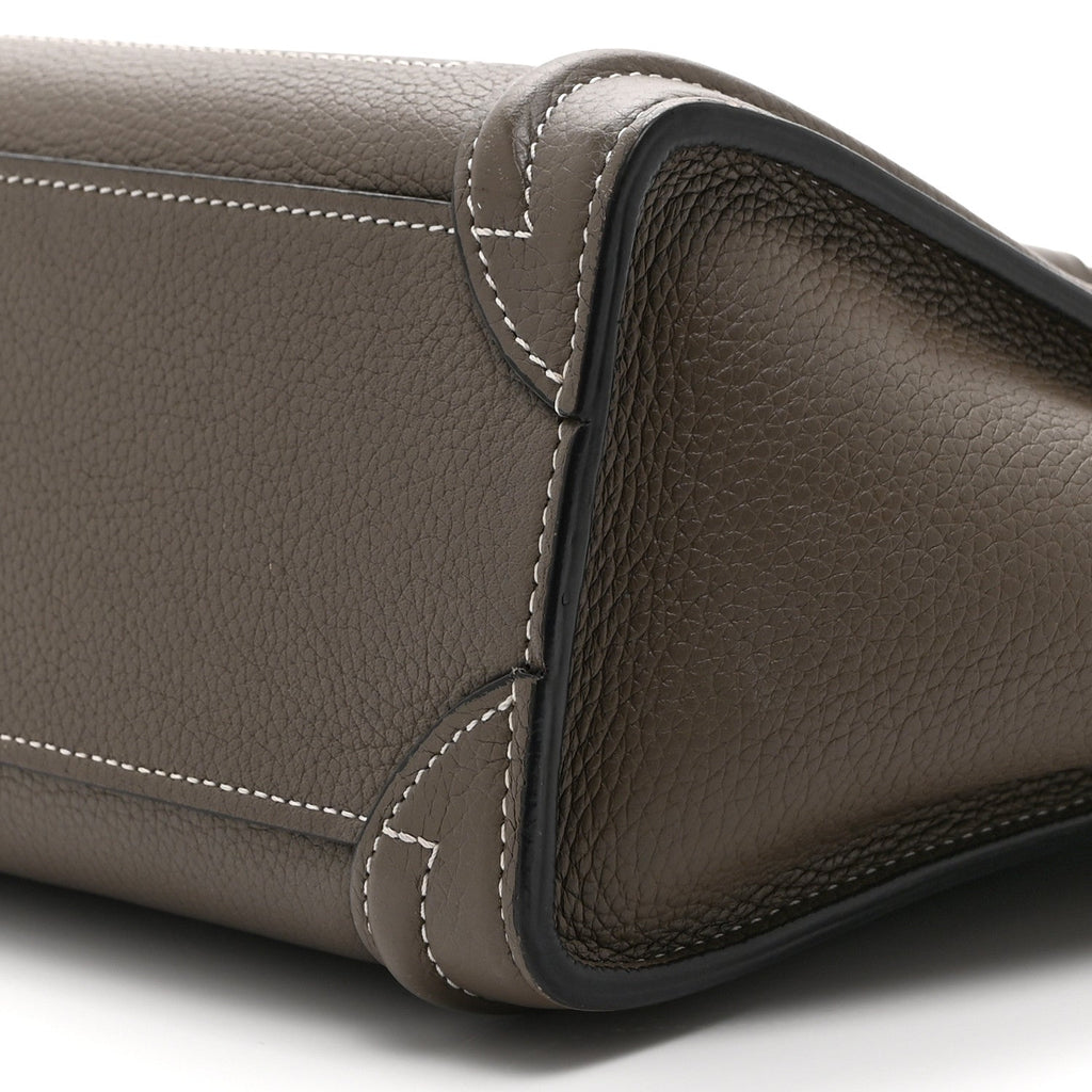 Drummed Calfskin Nano Luggage Souris