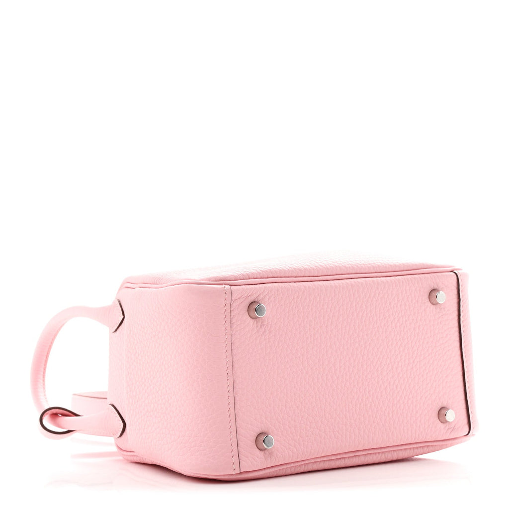 Taurillon Clemence Verso Mini Lindy 20 Rose Sakura Gris Perle