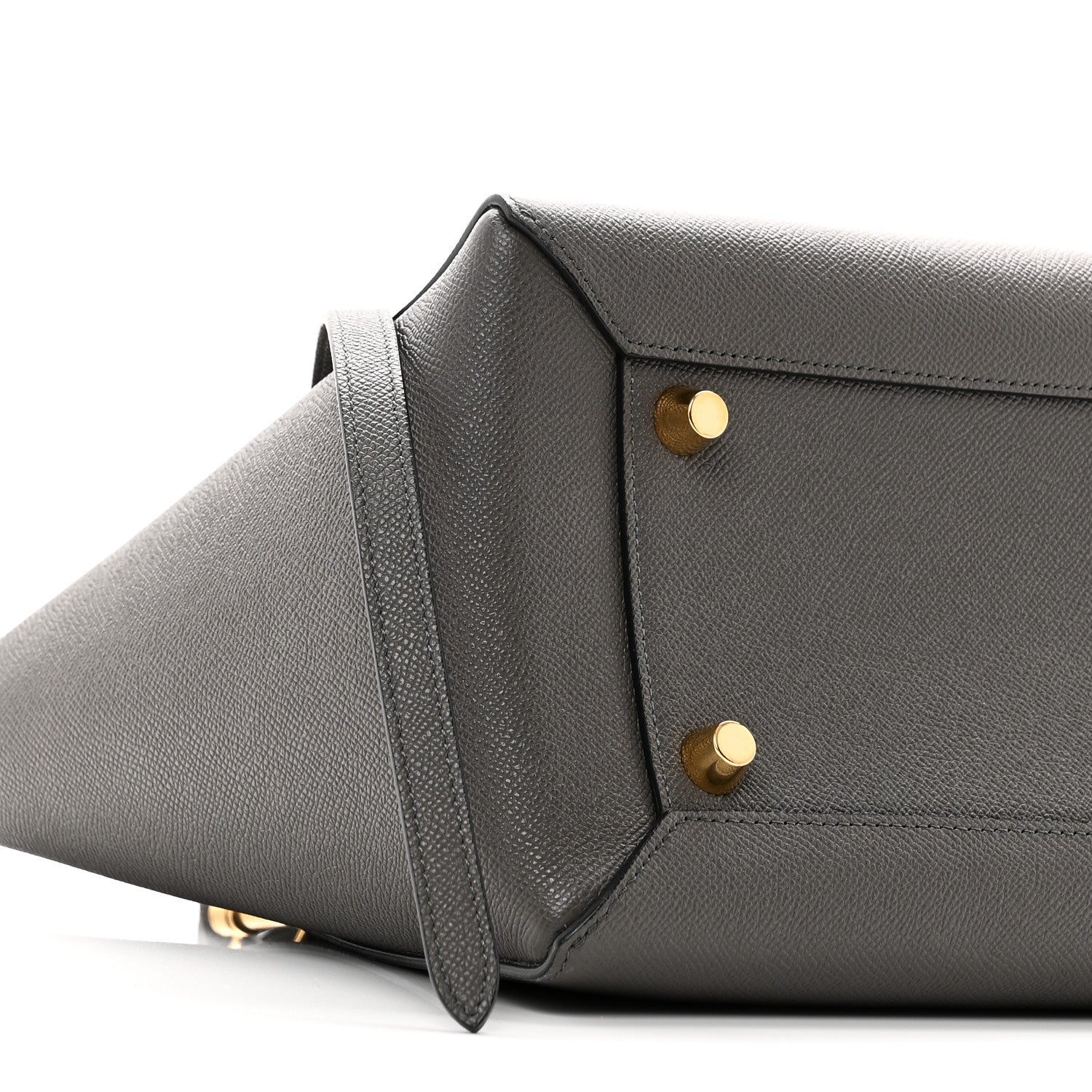 Grained Calfskin Mini Belt Bag Grey