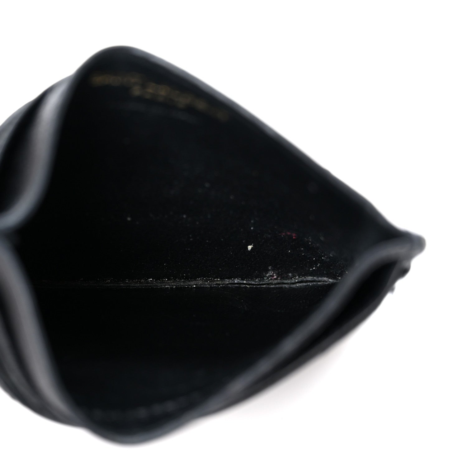 Grain De Poudre Matelasse Chevron Monogram Credit  Case Black