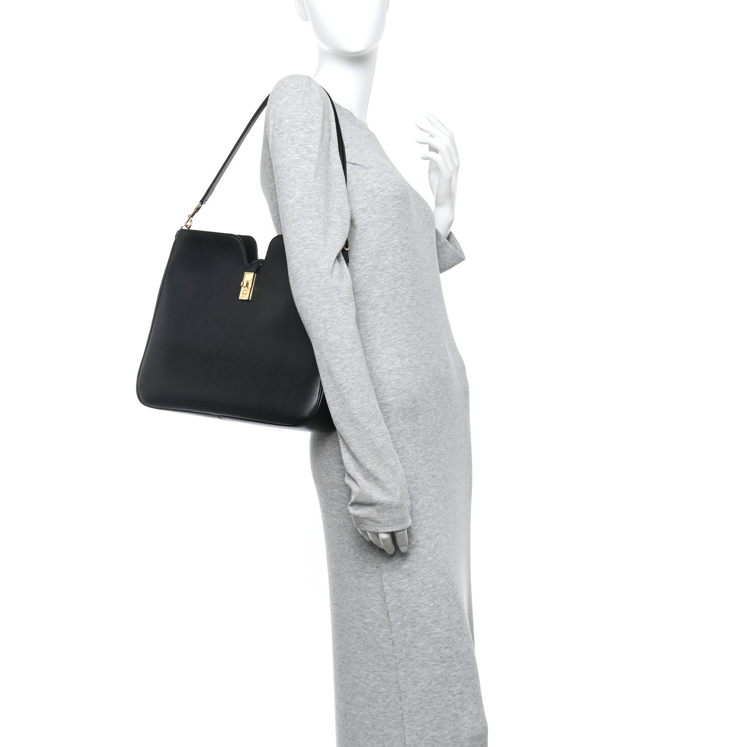 Smooth Calfskin Medium Camille 16 Soft Bag Black