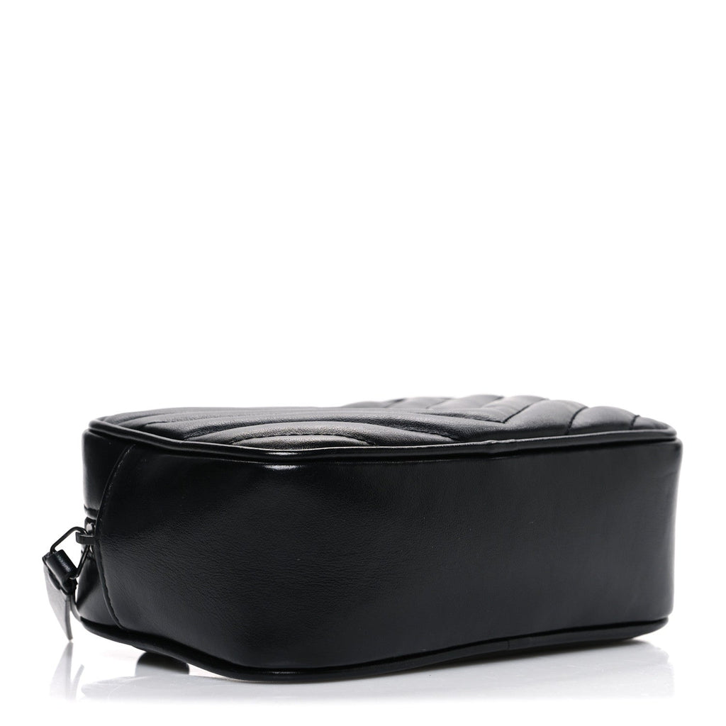 Calfskin Matelasse Monogram Lou Belt Bag Black