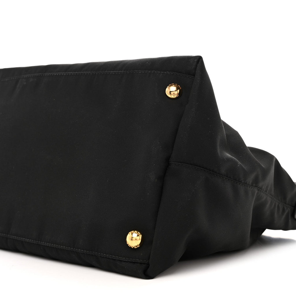 Tessuto Nylon Saffiano Tote Black
