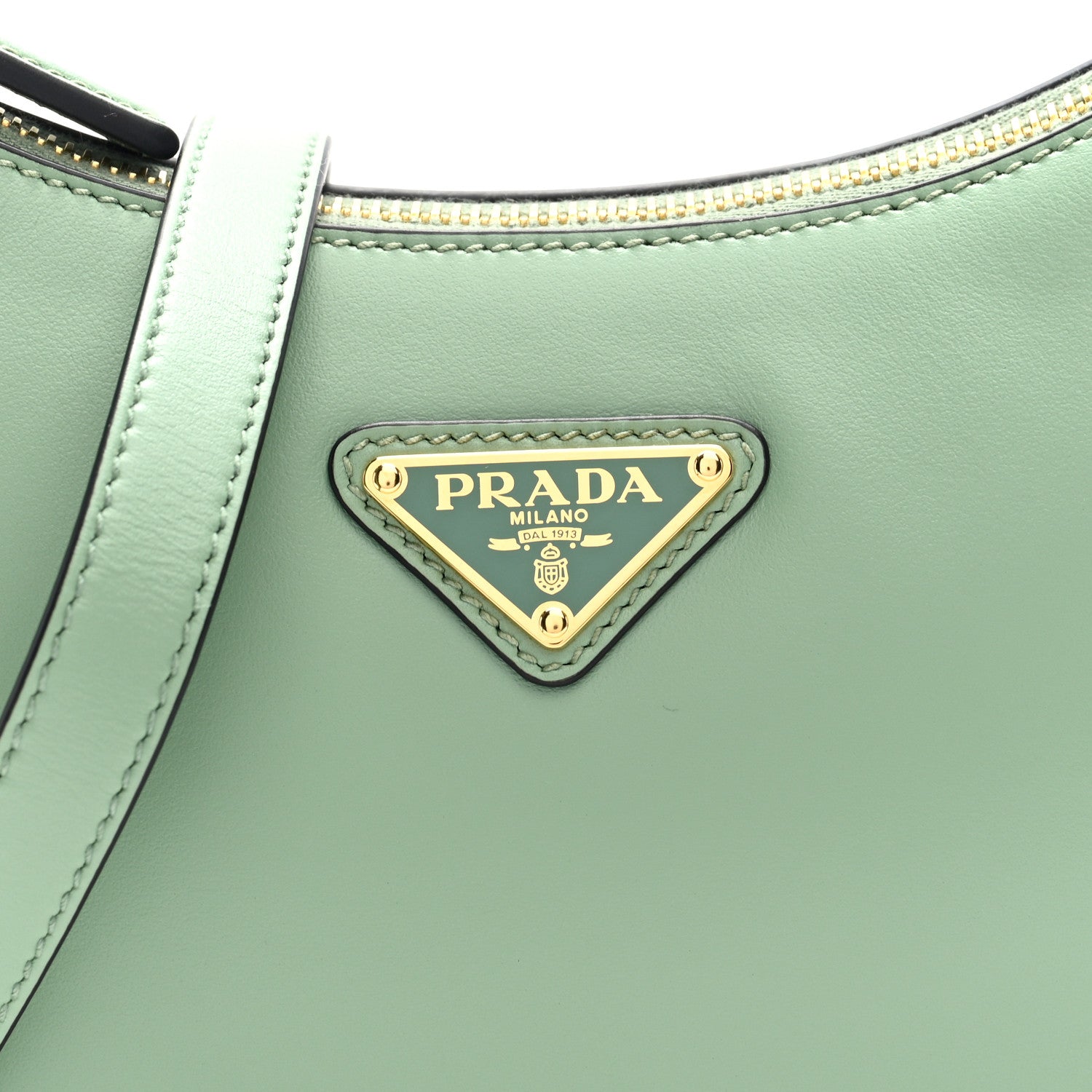 Soft Calfskin Arque Shoulder Bag Green