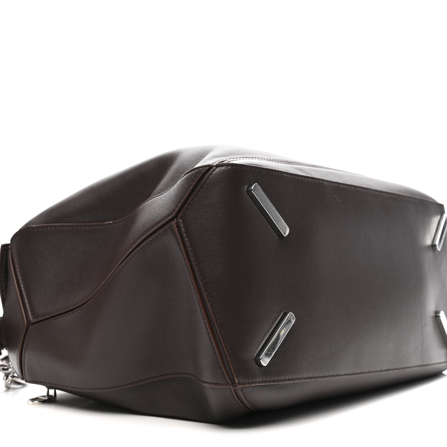 Nappa Lambskin Large Featherlight Puzzle Bag Dark Chestnut
