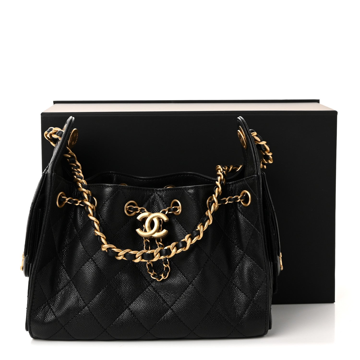 Caviar Quilted Mini Chanel 25 Handbag Black