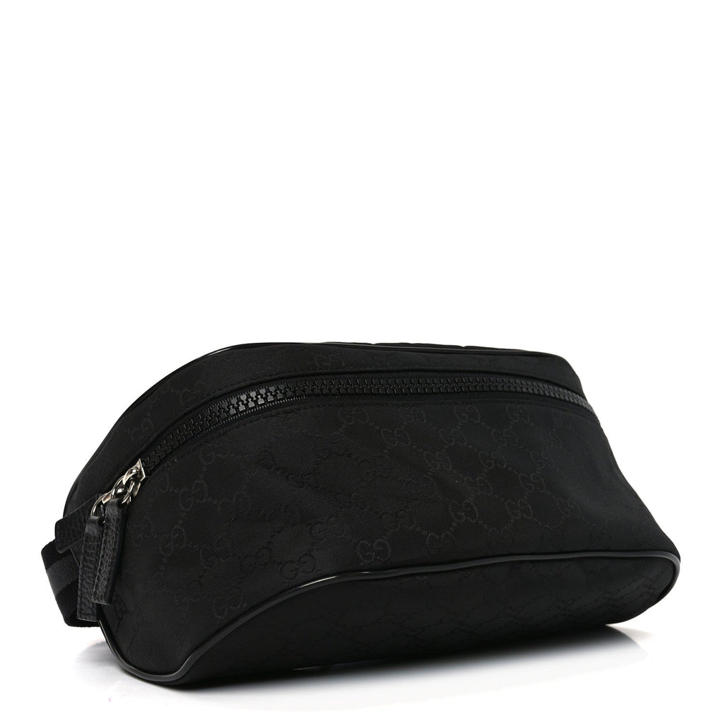 Nylon Monogram Fanny Pack Belt Bag Black