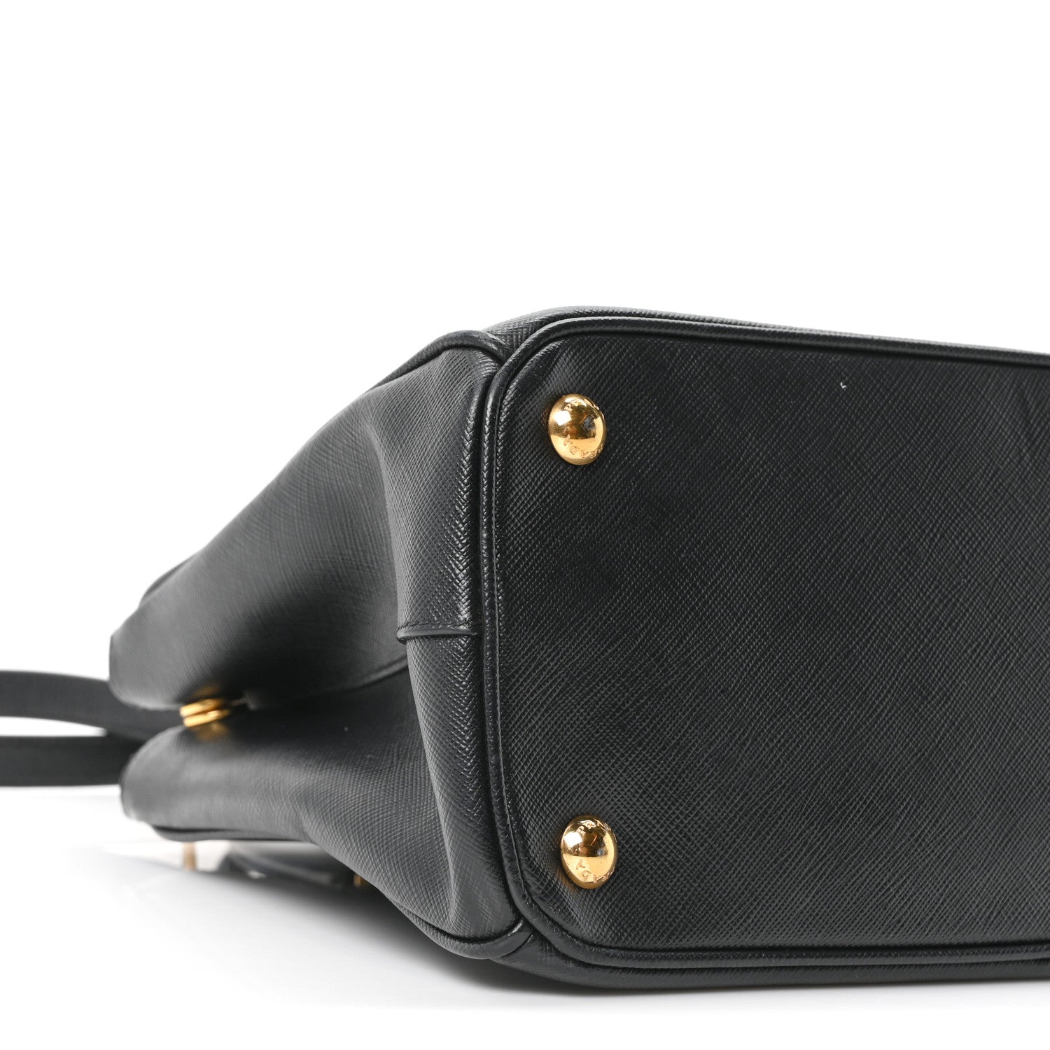 Saffiano Small Galleria Double Zip Tote Black
