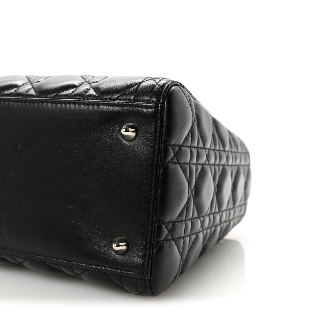 Lambskin Cannage Medium Lady Dior Black