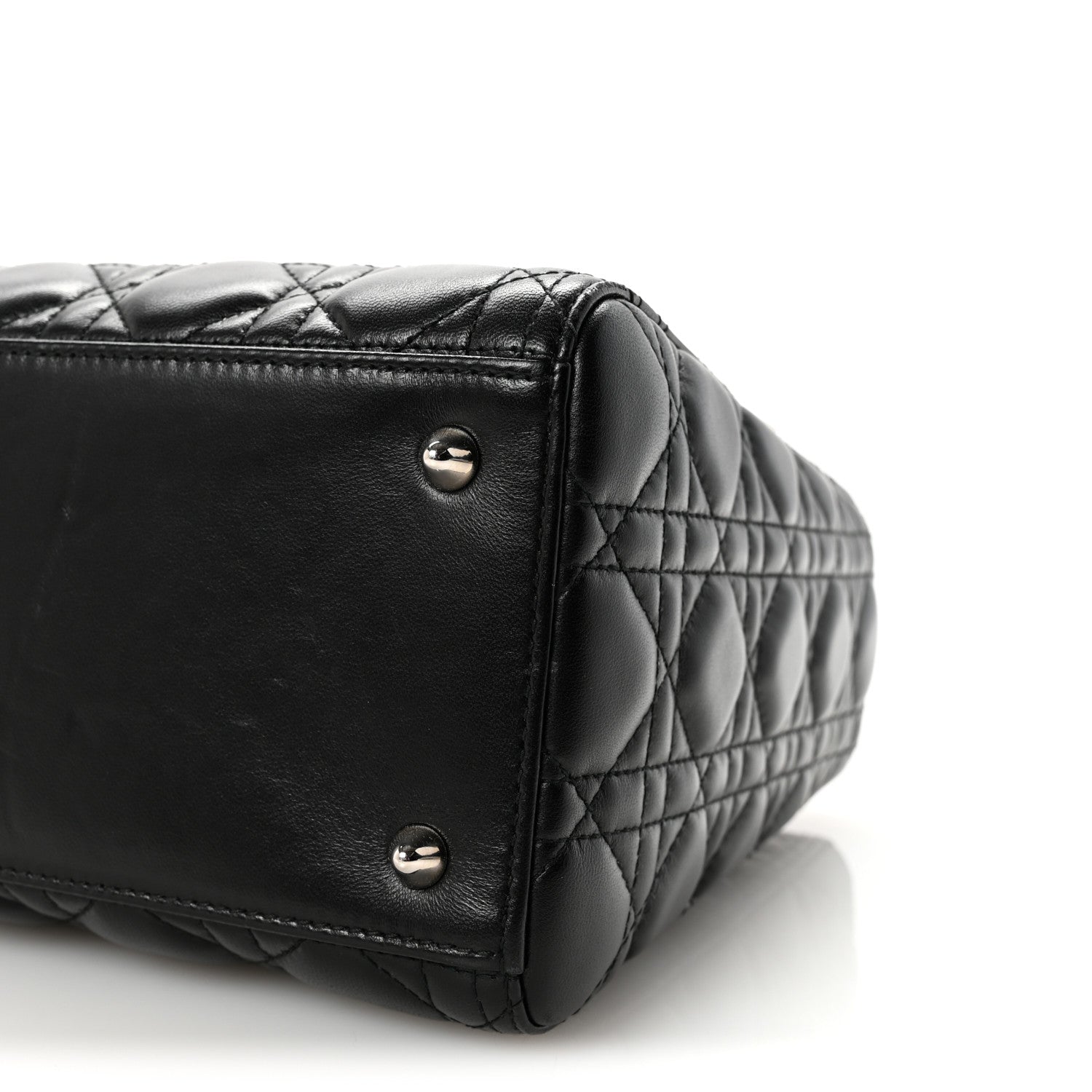 Lambskin Cannage Medium Lady Dior Black