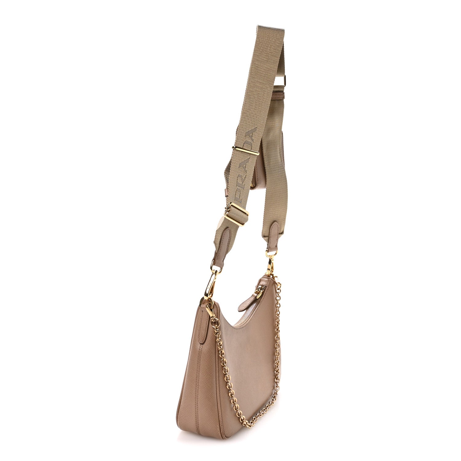 Saffiano Lux Re-Edition 2005 Shoulder Bag Cammeo