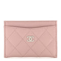 Caviar Quilted  Holder Light Pink