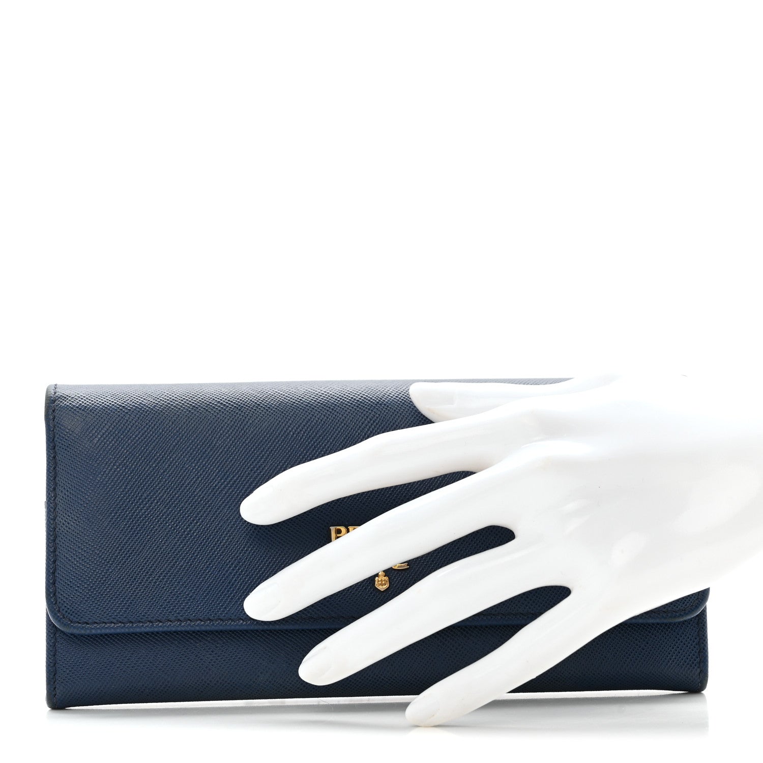 Saffiano Metal Continental Flap Wallet Bluette Cobalto Turchese