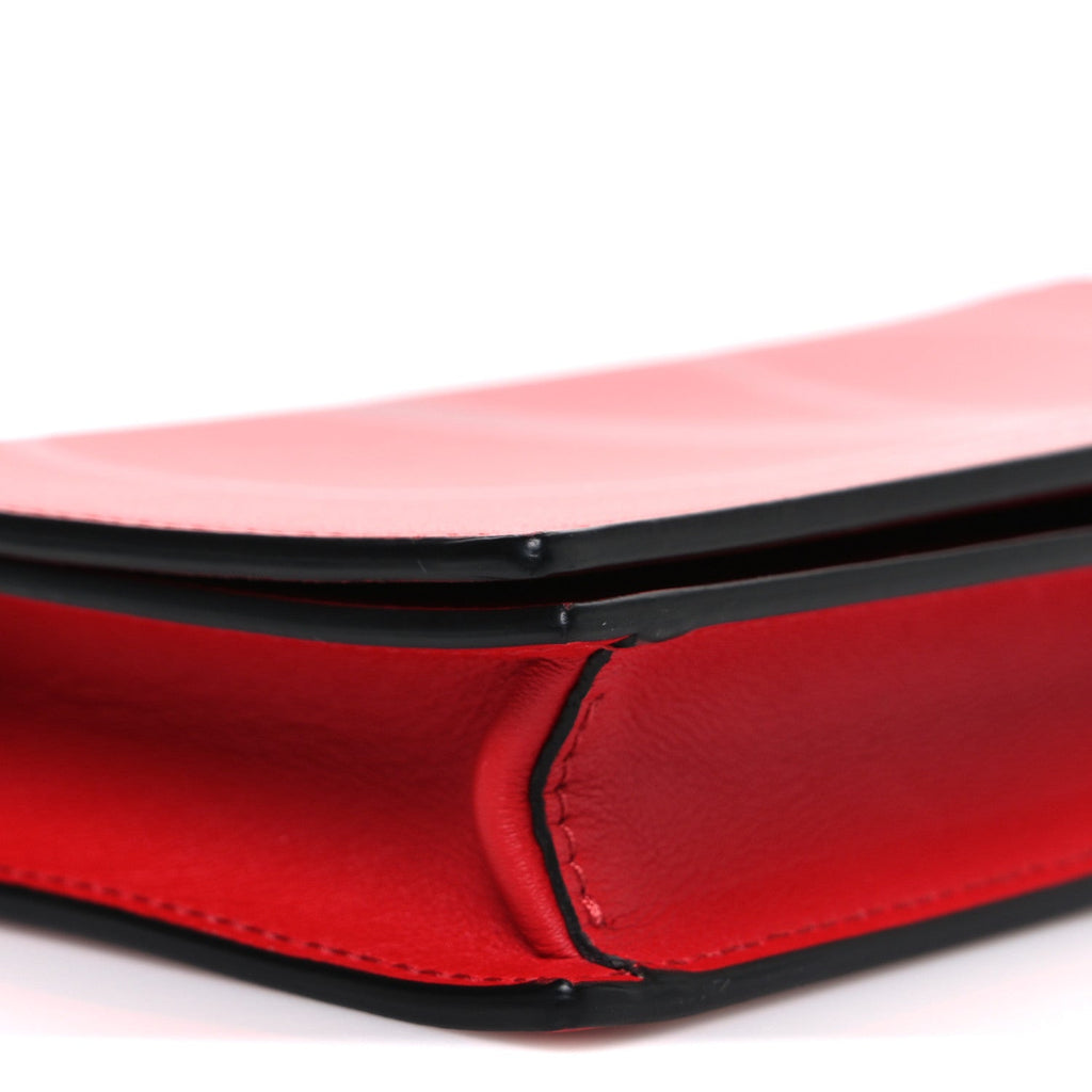 Calfskin Love Lab Go Logo Chain Pouch Rouge Pur