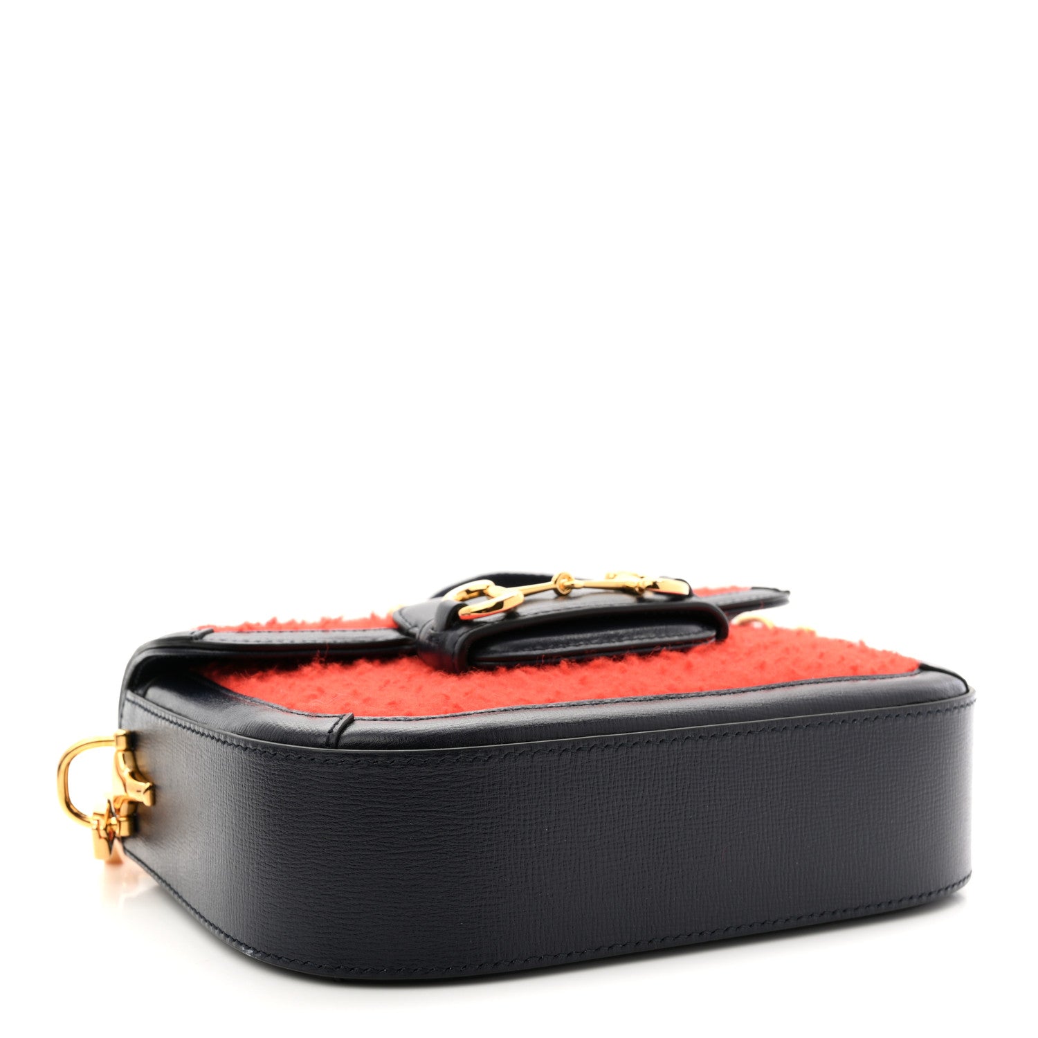 Casy Wool Azalea Calfskin Mini Horsebit 1955 Shoulder Bag Bitter Sweet Blue