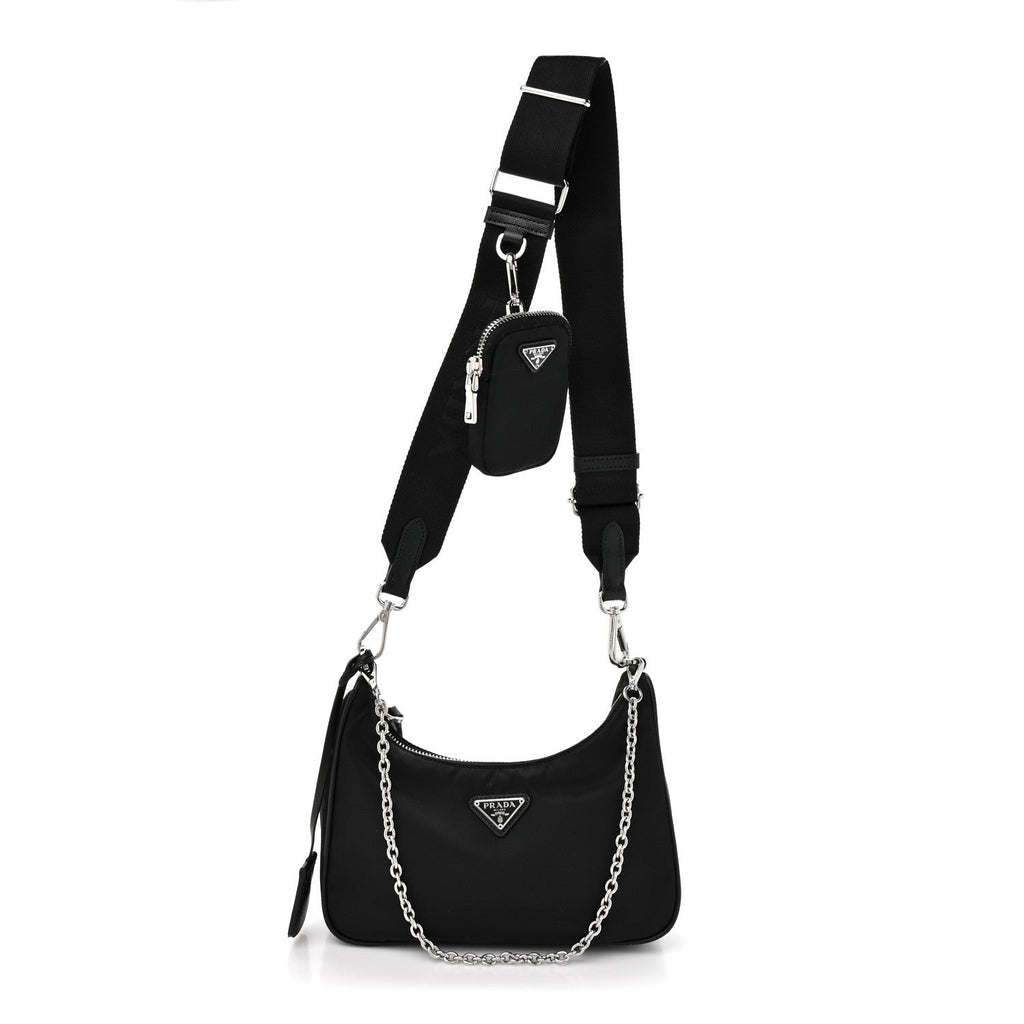Re-Nylon Saffiano Re-Edition 2005 Shoulder Bag Black