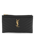 Grain De Poudre Chevron Monogram Bill Pouch Black