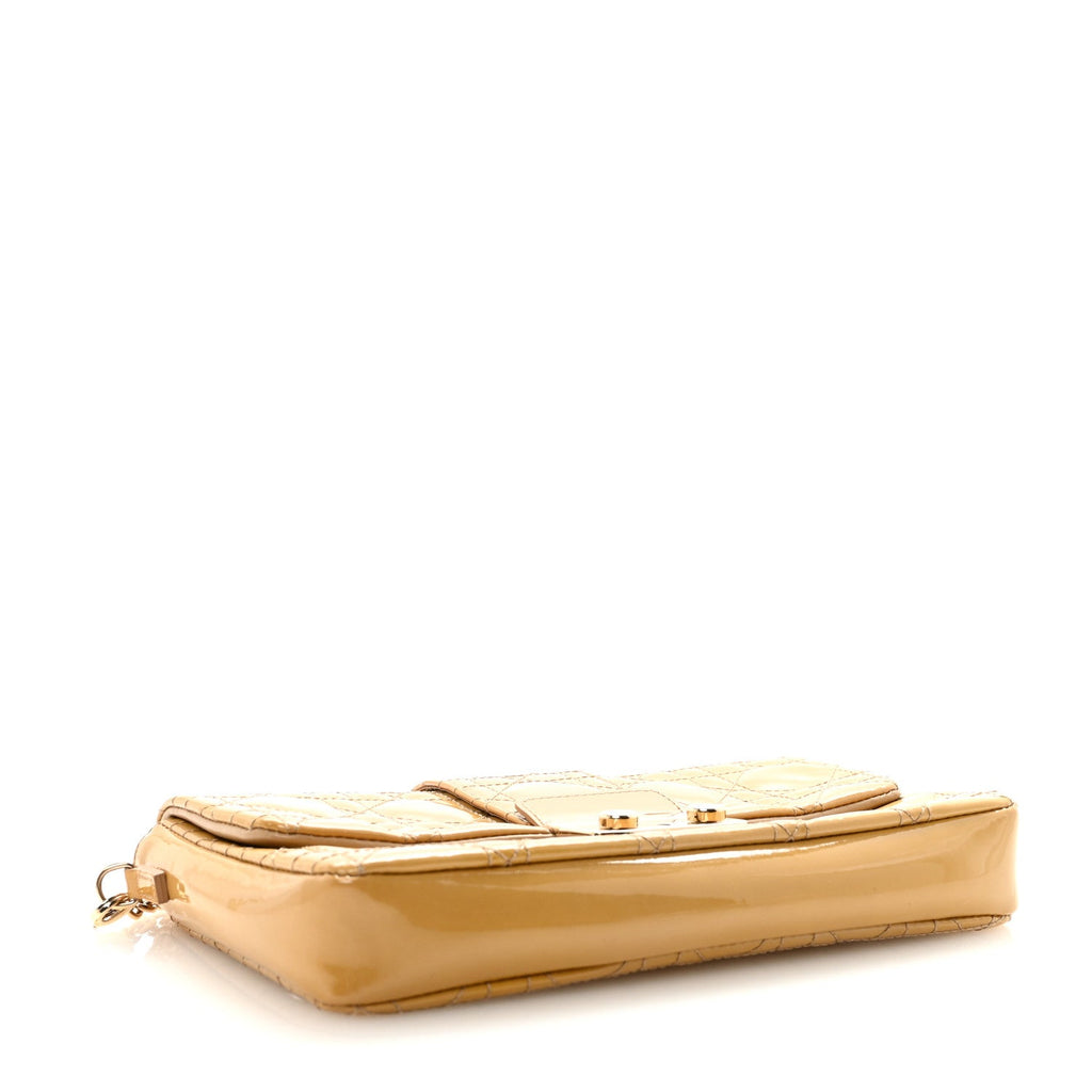 Patent Cannage Miss Dior Promenade Pouch Yellow