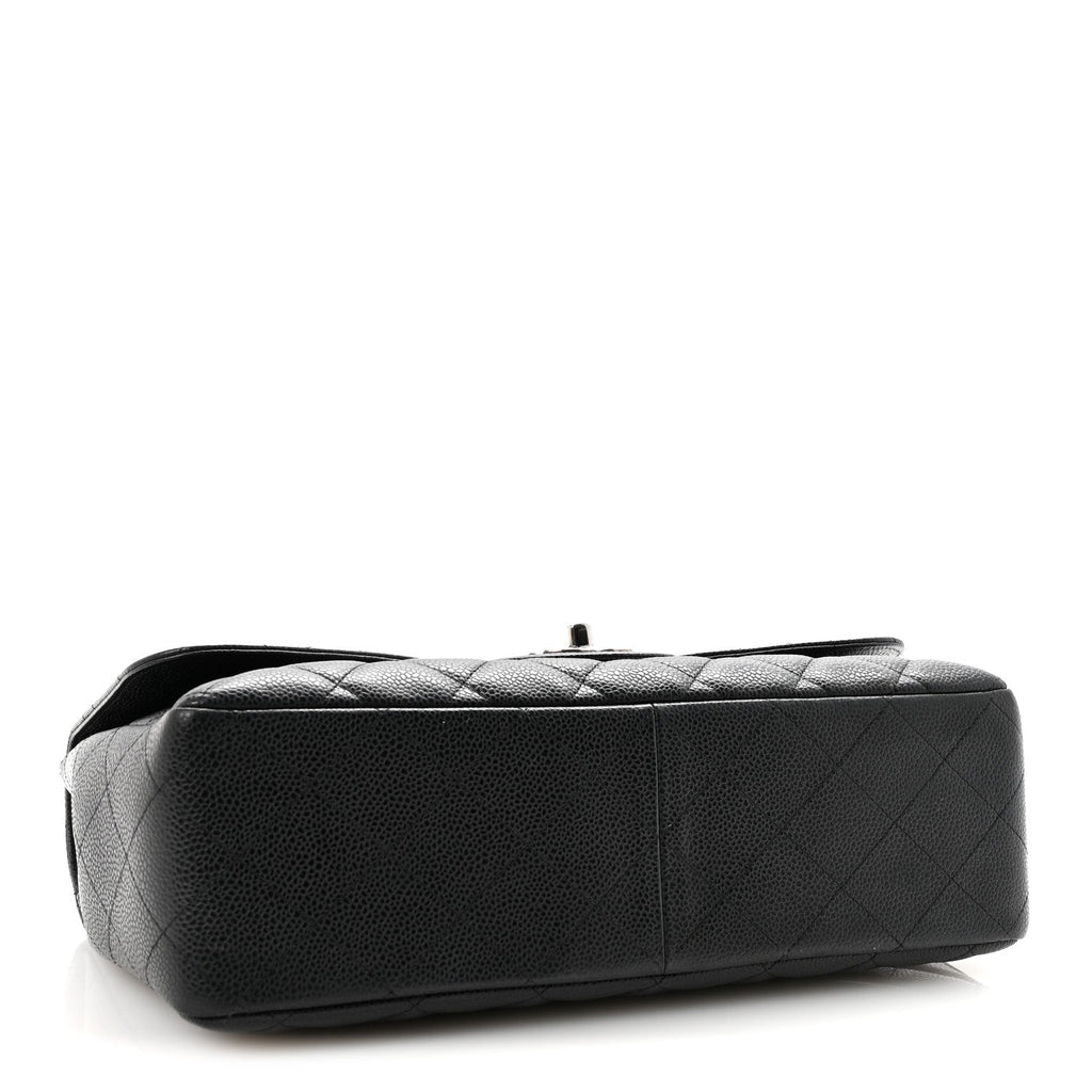 Caviar Quilted Jumbo Single Flap Black