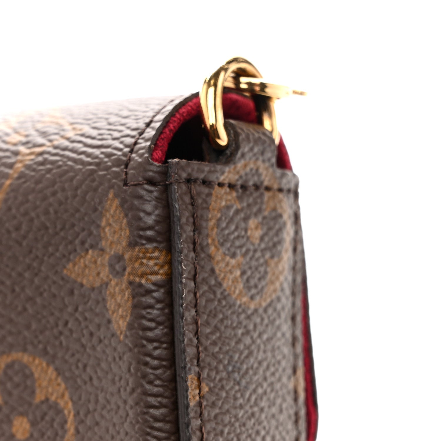 Monogram Pochette Felicie Chain Wallet Fuchsia