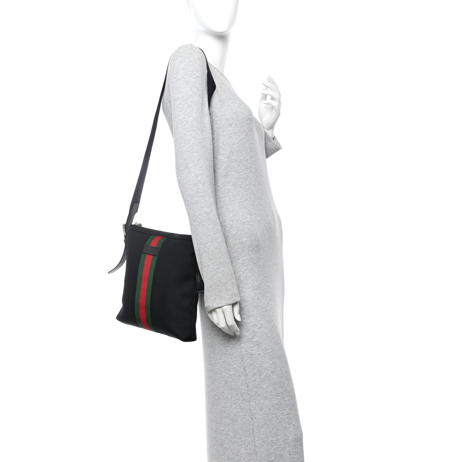 Techno Canvas Web Messenger Bag Black