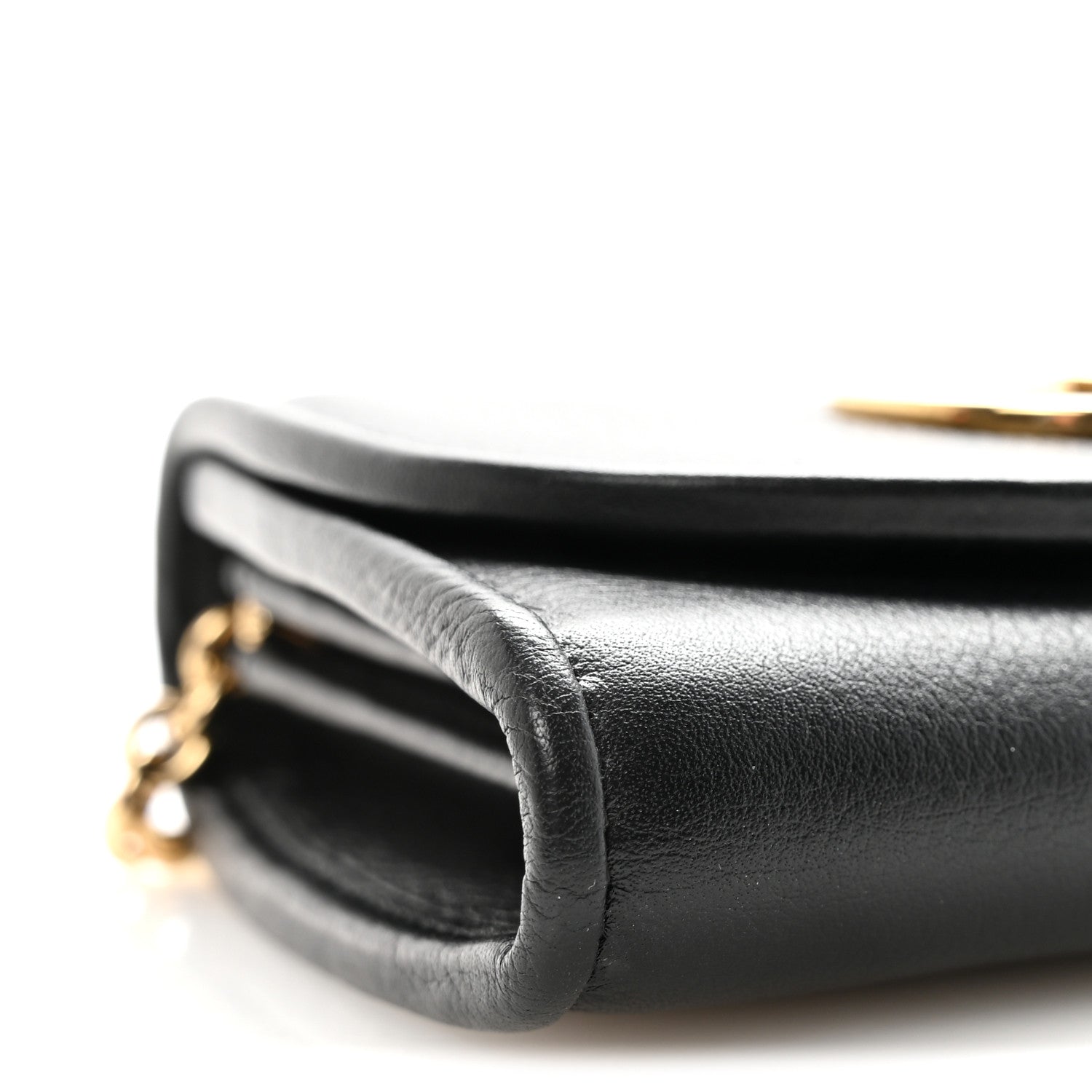 Roxy Calfskin Medium Blondie Chain Wallet Black