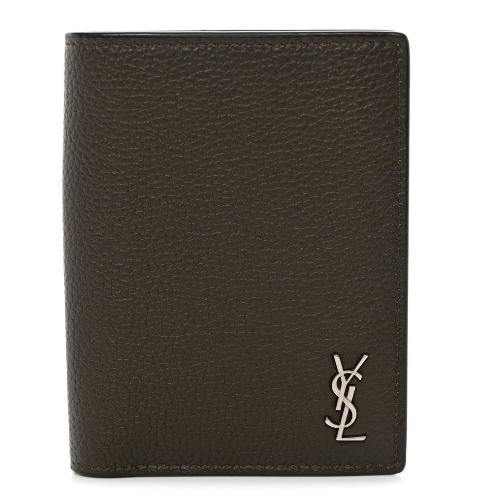 Calfskin Techno Credit  Wallet Dark Khaki