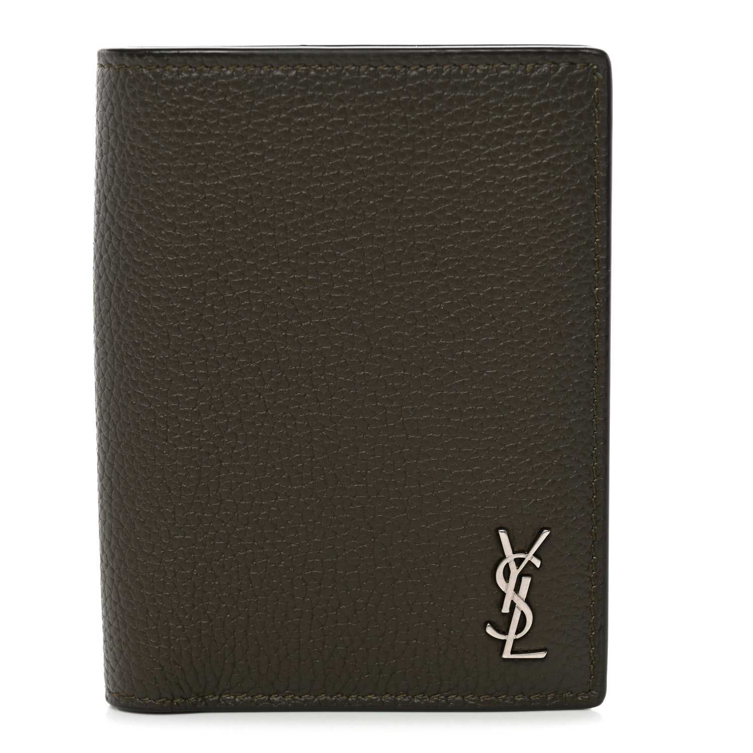 Calfskin Techno Credit  Wallet Dark Khaki