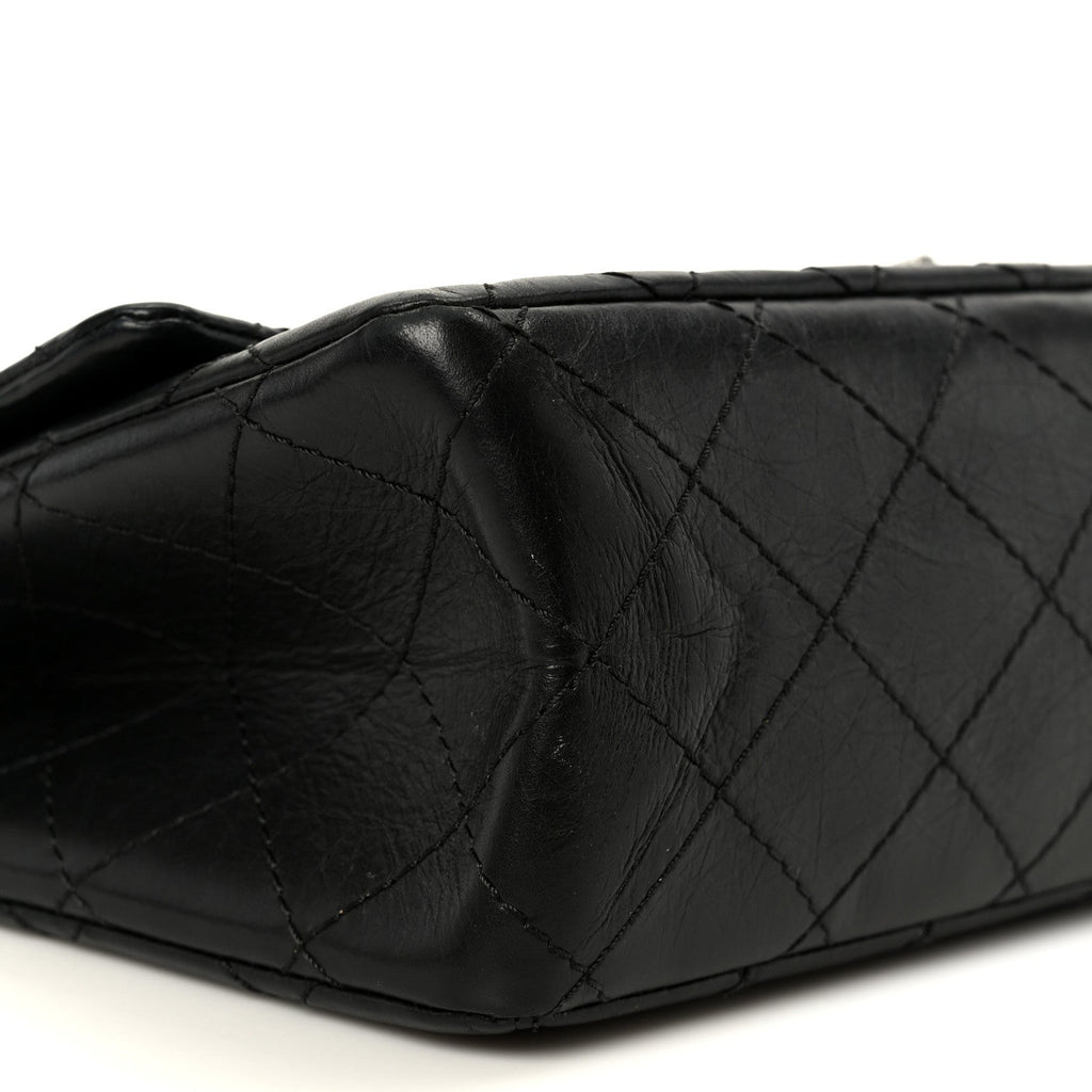 Aged Calfskin Quilted 2.55 Reissue 226 Flap Black