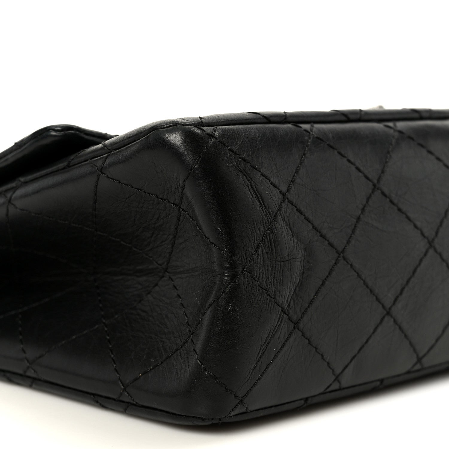 Aged Calfskin Quilted 2.55 Reissue 226 Flap Black