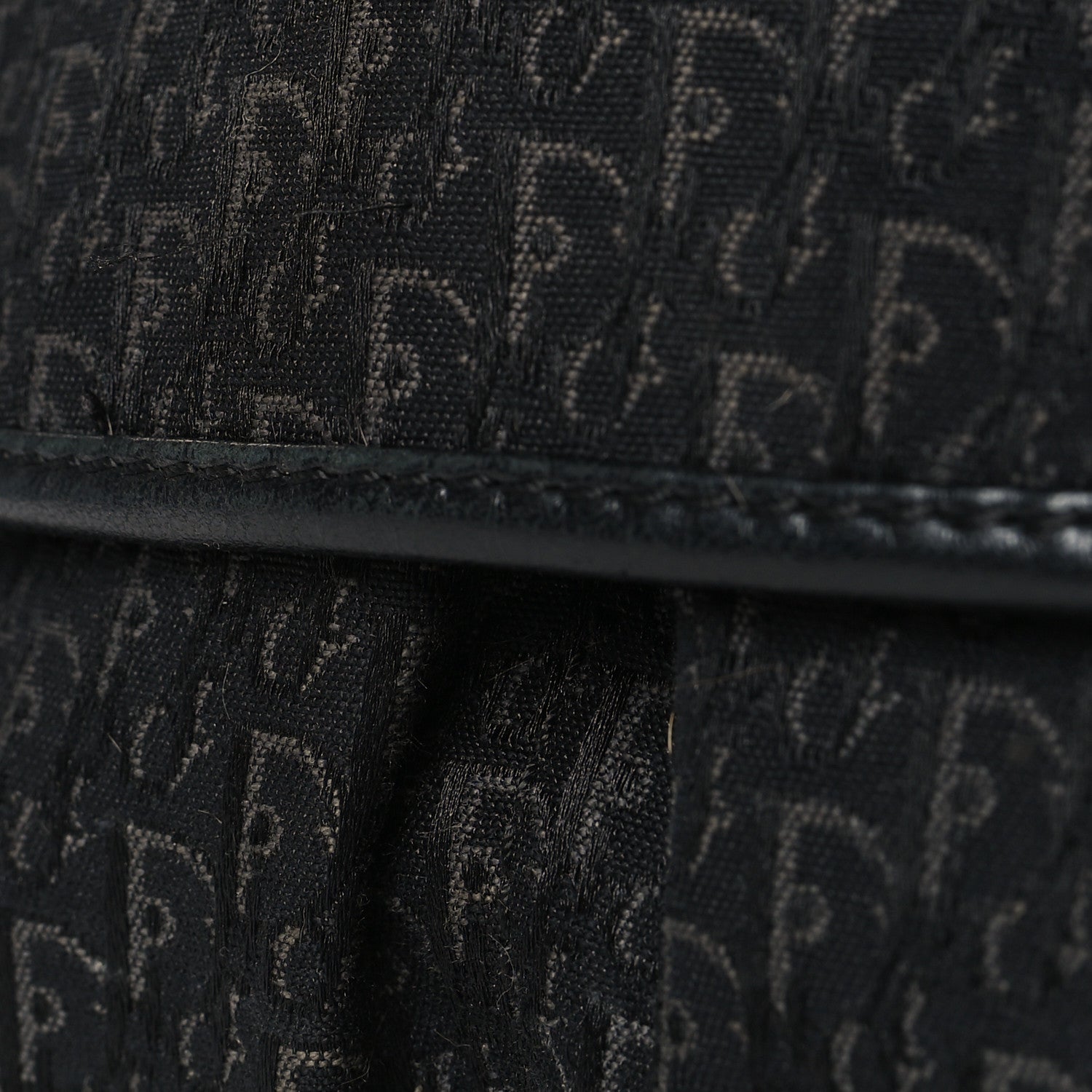 Canvas Diorissimo Buckle Messenger Black