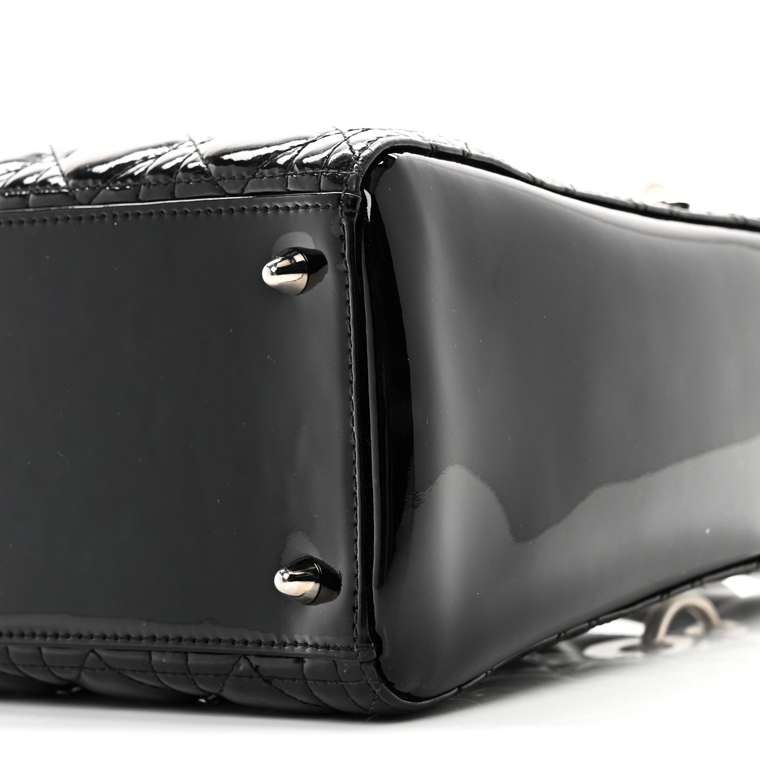 Patent Cannage Medium Lady Dior Black