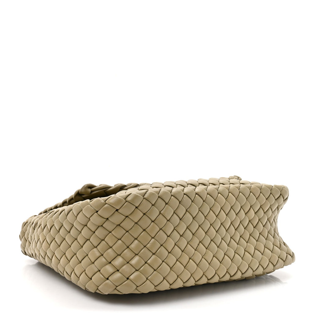 Nappa Intrecciato Small Cobble Shoulder Bag Camel