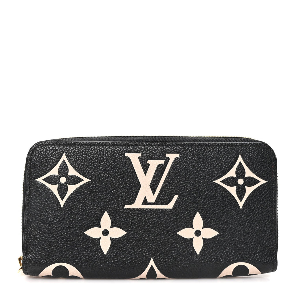 Empreinte Monogram Giant Zippy Wallet Black Beige