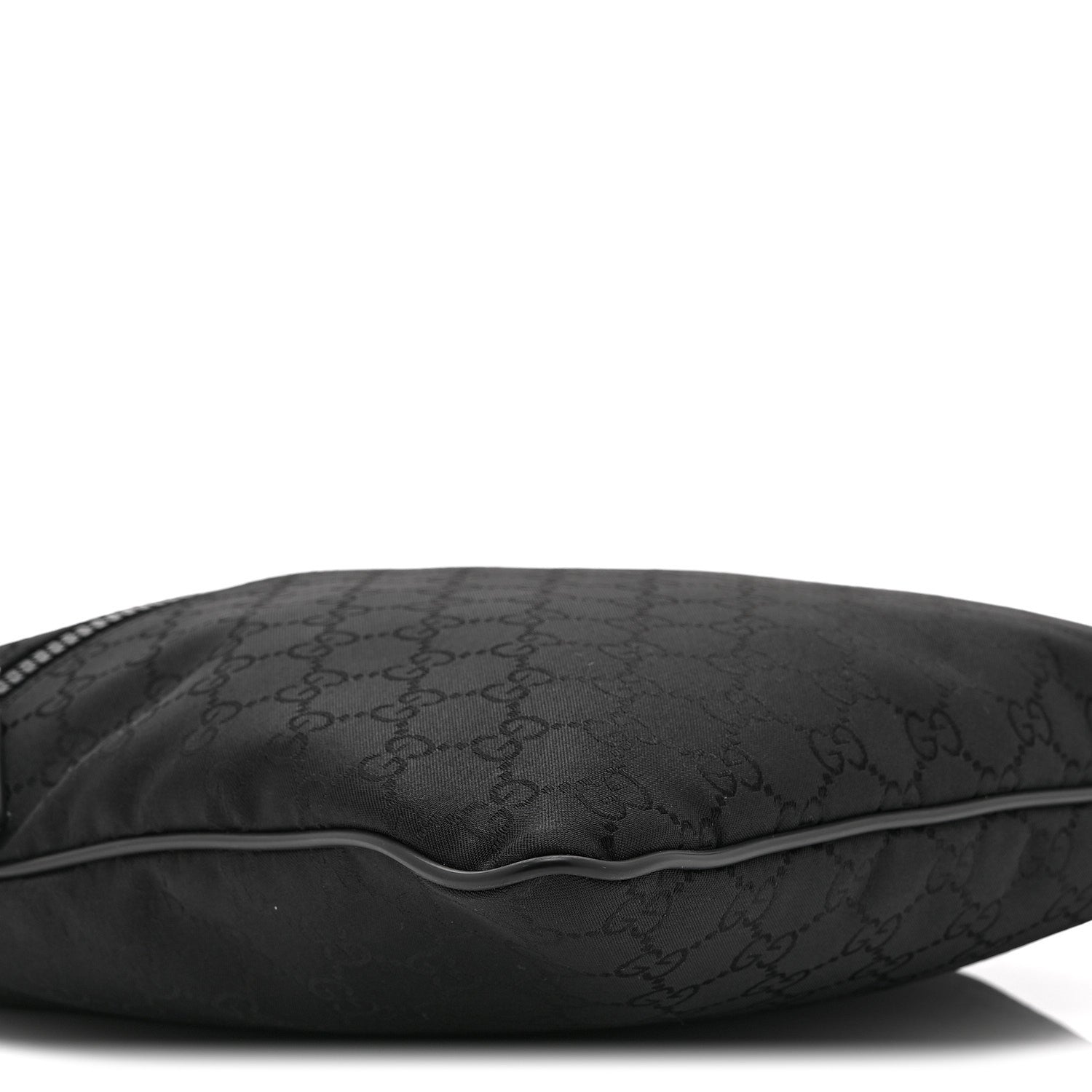 Nylon Monogram Small Flat Messenger Bag Black