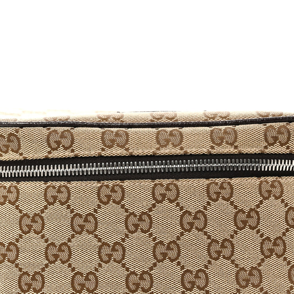 Monogram Dollar Calfskin Waist Pouch Beige Ebony Testa di Moro Marrone Scuro