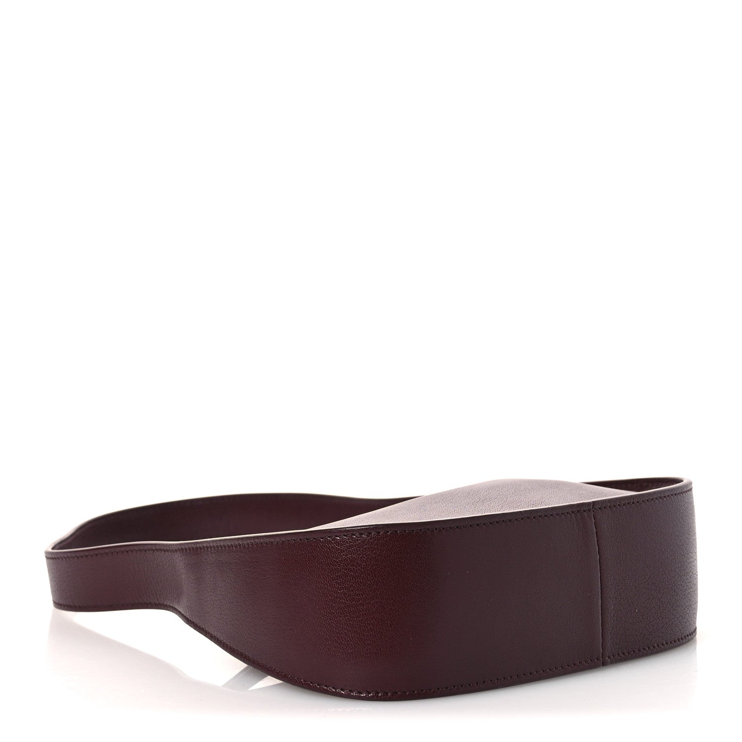 Grained Calfskin Half Moon Shoulder Bag Raisin