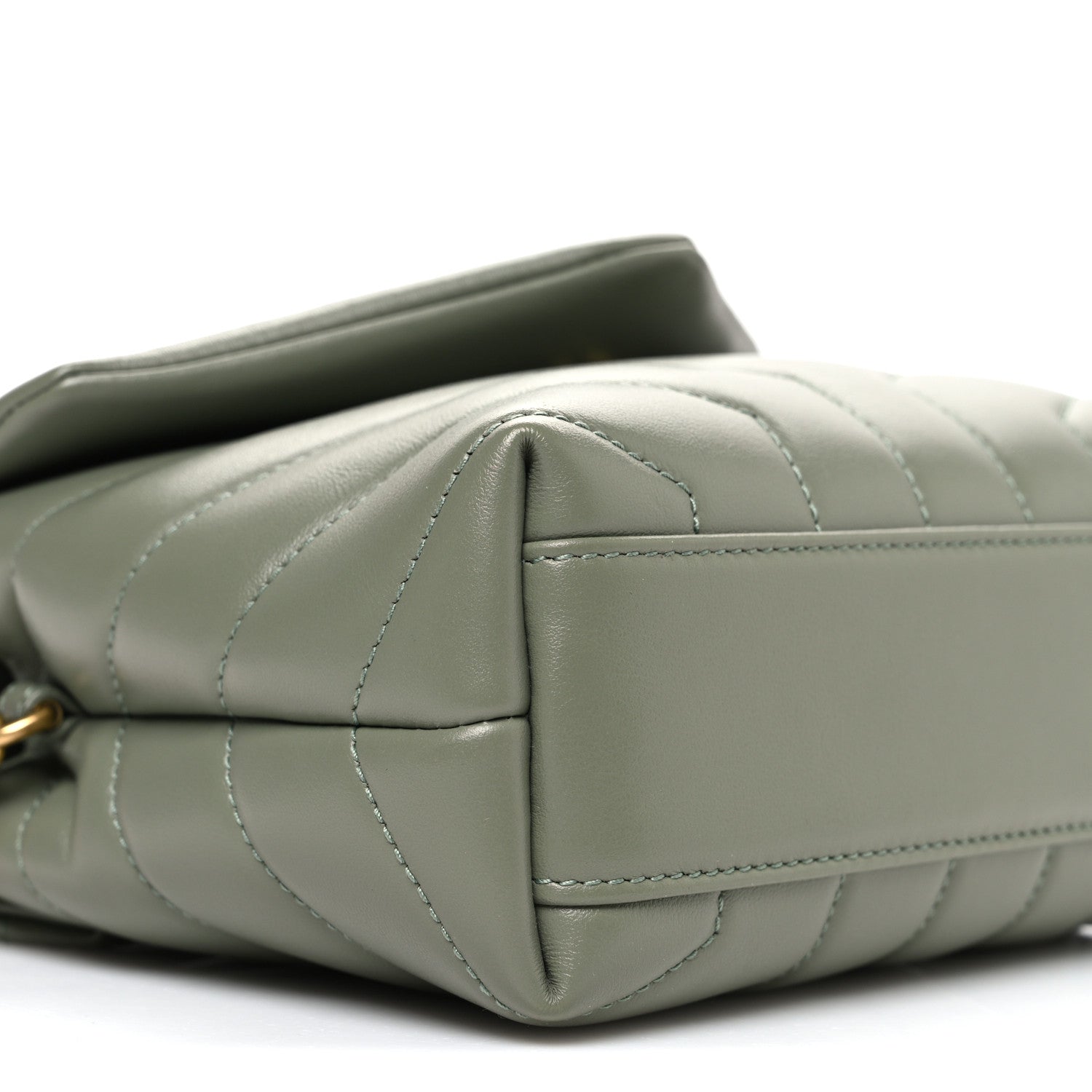 Calfskin Y Quilted Monogram Toy Loulou Crossbody Bag Light Sage