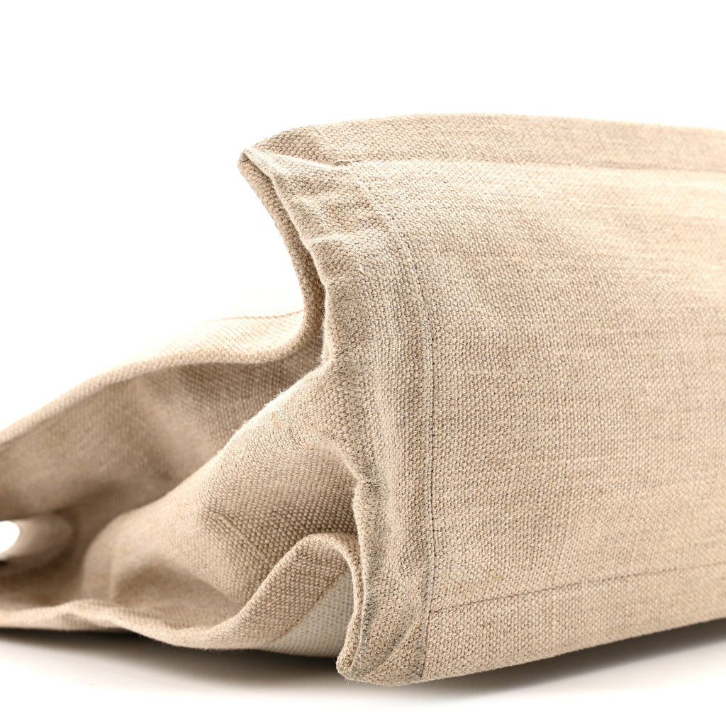 Linen Calfskin Rive Gauche Tote Optic White