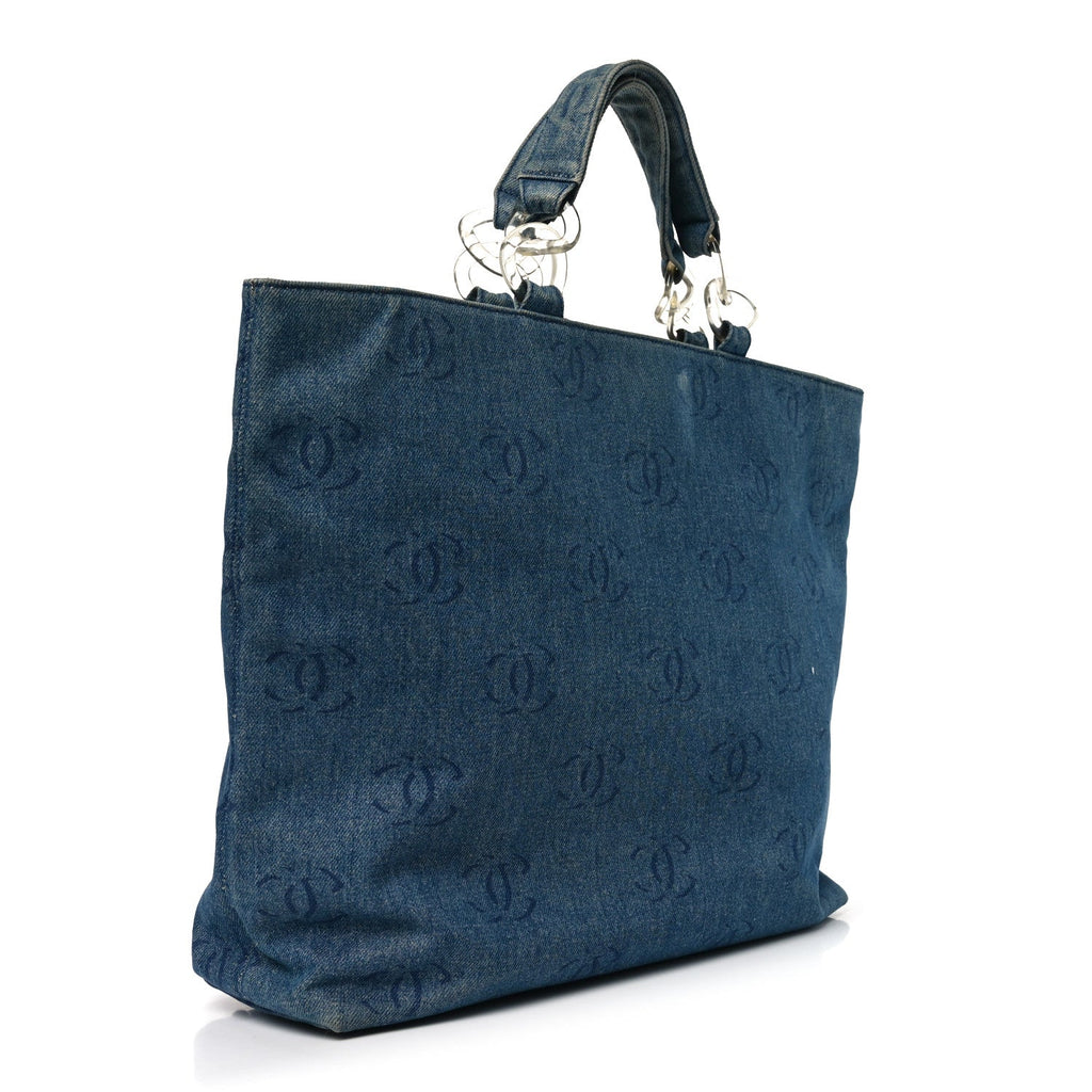 Denim Large CC Tote Dark Navy Blue