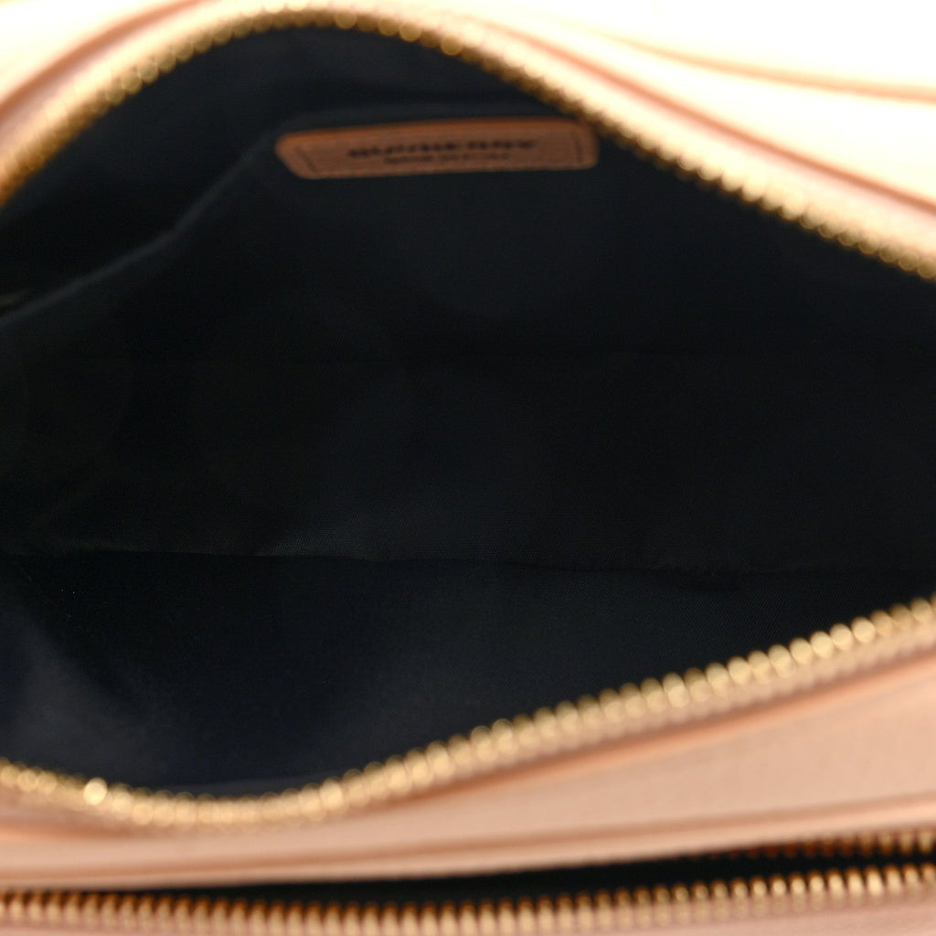 Grained Calfskin Small Camera Bag Peach Pink