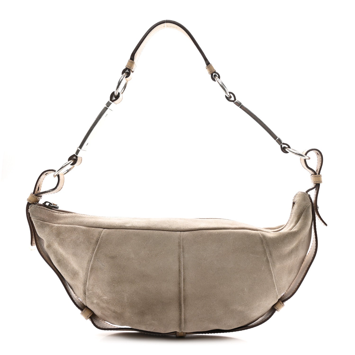 Suede Calfskin Small Hobo Beige