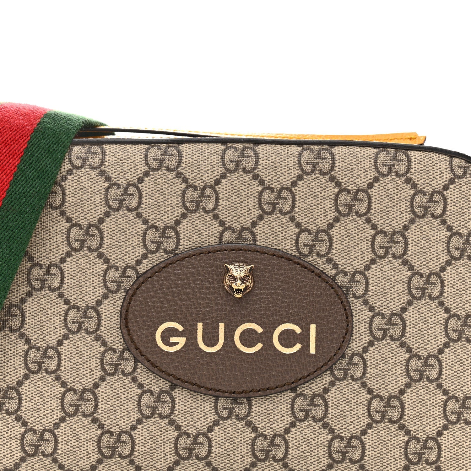 GG Supreme Monogram Web Neo Vintage Shoulder Bag Beige New Acero Crop