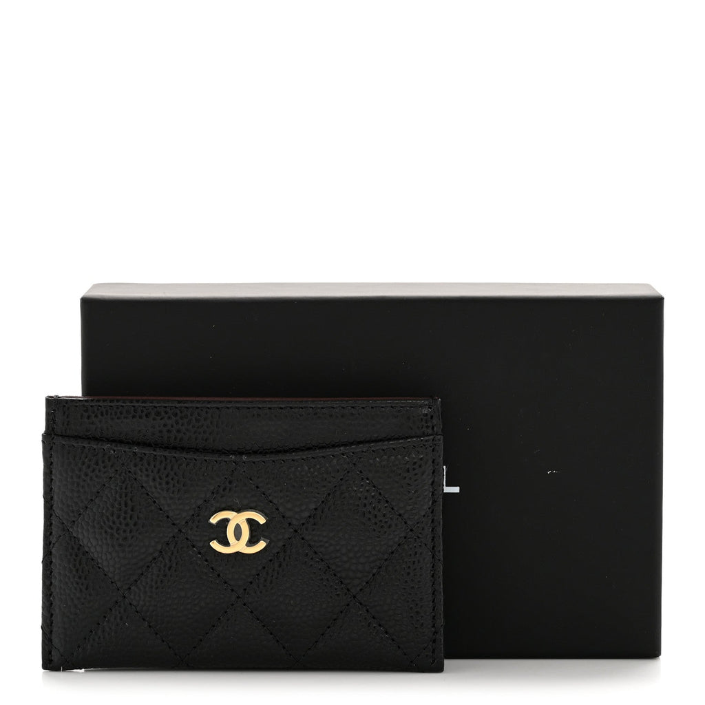 Caviar Quilted  Holder Black